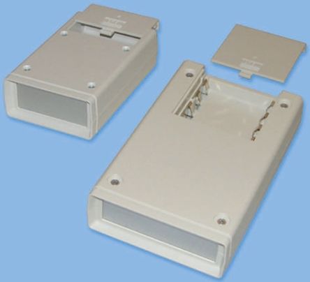 OKW Serie Shell-Type Case Tragbares Gehäuse, ABS, B. 138 Mm Mit Eingebautem Batteriefach, L. 190 Mm, H. 45 Mm, Weiß,