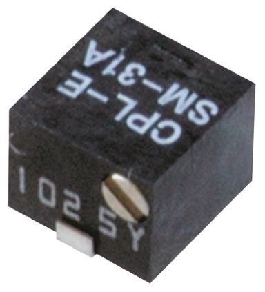 Copal Electronics Copal SM-31 5-Gang SMD Trimmer-Potentiometer, Seitliche Einstellung, 1kΩ, ±20%, 0.125W, J-Schraubkloben, L. 3.9mm