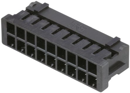 Hirose DF11 Steckverbindergehäuse Buchse 2mm, 18-polig / 2-reihig Gerade, Kabelmontage Für Serie DF11