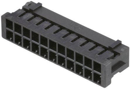 Hirose Carcasa De Conector DF11-22DS-2C, Serie DF11, Paso: 2mm, 22 Contactos, 2 Filas, Recto, Hembra, Montaje De Cable