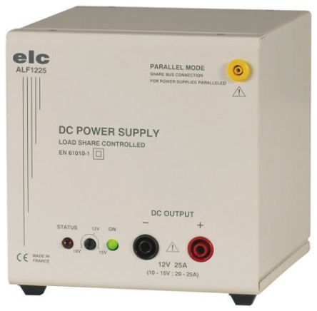 ELC Alimentation De Laboratoire, 12V, 25A 300W, Etalonné RS