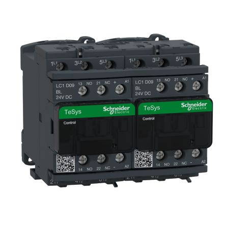 Schneider Electric TeSys D LC2D Leistungsschütz / 24 V Dc Spule, 3 -polig 3 Schließer, 690 V Ac / 9 A, Umkehrend