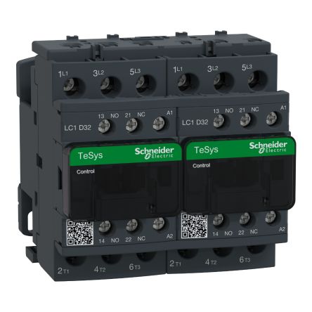 Schneider Electric TeSys D LC2D Leistungsschütz / 230 Vac Spule, 3 -polig 3 Schließer, 690 Vac / 32 A, Umkehrend