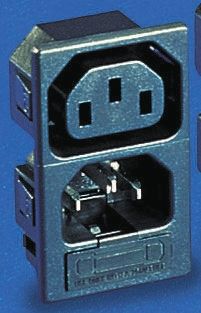 Bulgin IEC-SteckverbinderC13 + C14 250 V, Gerade, Snap-In, Buchse/Stecker / 10A, Löten