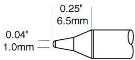 Metcal 圆锥形烙铁头, STTC-1系列, 1 mm针尖