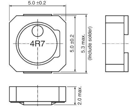 TDK VLCF Drosselspule, 10 μH 1.56A 5.3mm / ±20%
