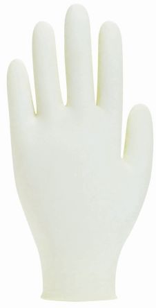 BM Polyco Puderfrei Einweghandschuhe Aus Wasserbasiertes Polymer Puderfrei Weiß, EN455 Größe 8,5, L, 100 Stück