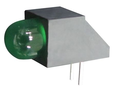 Kingbright Indicatore LED Per PCB Verde, 60 °, 1 LEDs, Right-angle, 2,5 V, Montaggio Con Foro Passante