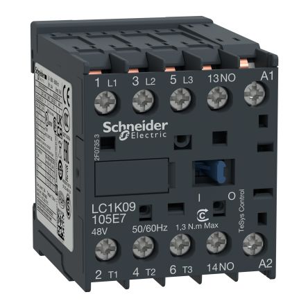 Schneider Electric 接触器, LC1K系列, 3极, 触点20 A, 触点电压690 V 交流
