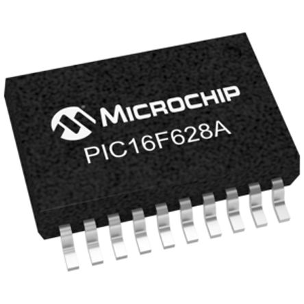 Microchip Microcontrolador PIC16F628A-I/SS, Núcleo PIC De 8bit, RAM 224 B, 20MHZ, SSOP De 20 Pines