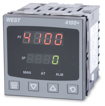 West Instruments Régulateur De Température PID, P4100, 100 → 240 V C.a., 96 X 96 (1/4 DIN)mm, 1 Sortie Sorties, Relais