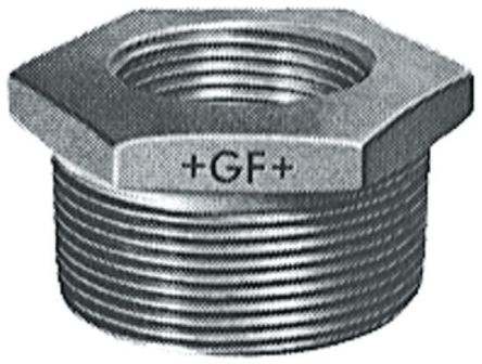 Georg Fischer 直向渐缩异径管衬套 铸铁管件, BSPT3/4in接BSPP3/8in