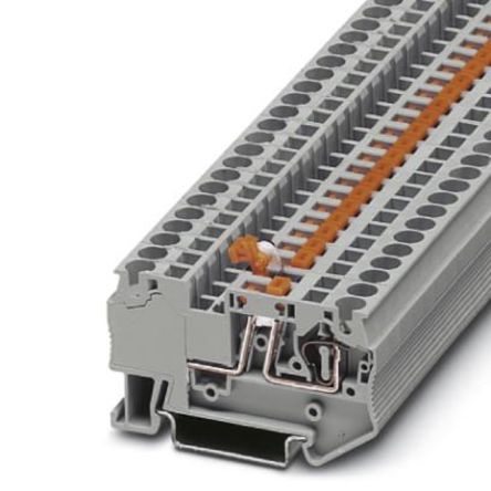 Phoenix Contact ST 4-MT Series Grey Knife Disconnect Terminal Block, 0.08 → 6mm², Single-Level, Spring Clamp