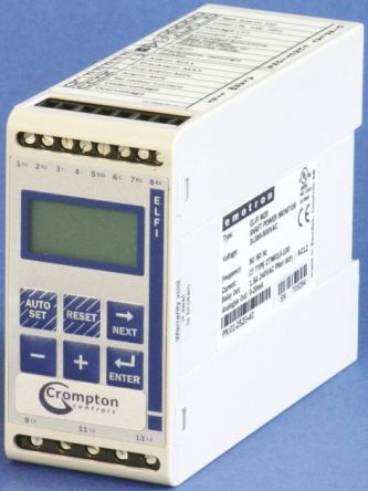 Crompton Controls Monitor De Carga De Motor, 380 → 500 V, 10,1 → 25 A