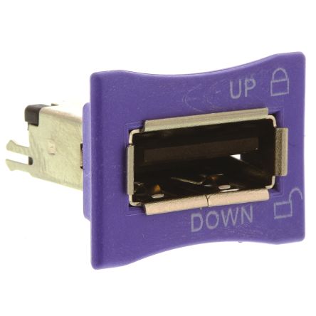 TE Connectivity Conector USB 1775690-2, Hembra,, 1 Puerto Puertos, Ángulo Recto, Montaje En Orificio Pasante