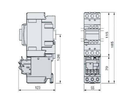 Schneider Electric TeSys LRD Überlastrelais / 20 A, 70mm X 55mm