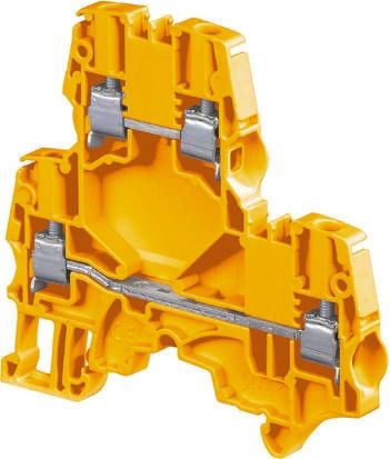 Entrelec ZS6-D2 Doppelstock Reihenklemmen Zweifach Orange, 6mm², 800 V Ac / 40A, Schraubanschluss