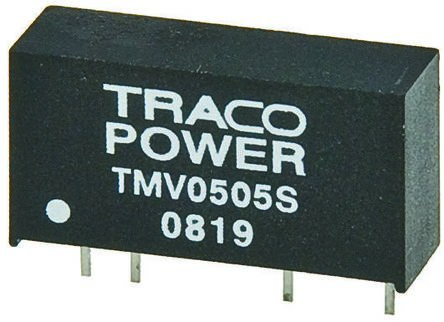 TRACOPOWER TMV DC-DC Converter, ±15V Dc/ ±30mA Output, 10.8 → 13.2 V Dc Input, 1W, Through Hole, +85°C Max Temp