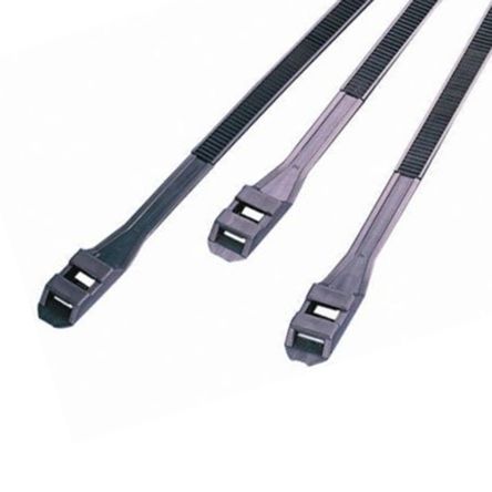RS PRO Nylon 66 Kabelbinder Doppelverriegelung Schwarz 9 Mm X 132mm, 100 Stück
