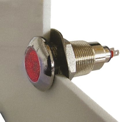 Marl LED Schalttafel-Anzeigelampe Rot 12 → 28V, Montage-Ø 12.7mm, Lötanschluss