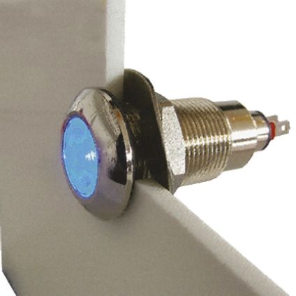Marl LED Schalttafel-Anzeigelampe Weiß 12 → 28V, Montage-Ø 12.7mm, Lötanschluss
