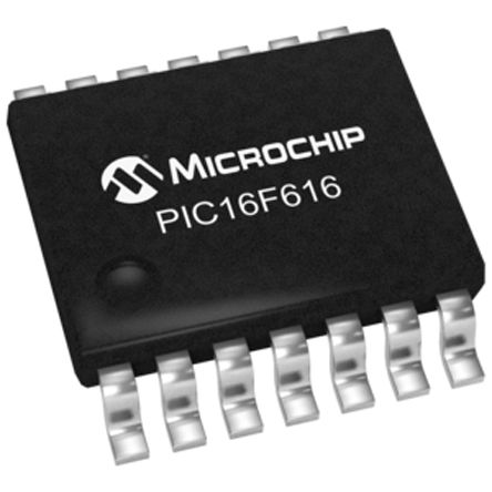 Microchip Microcontrolador PIC16F616-I/ST, Núcleo PIC De 8bit, RAM 128 B, 20MHZ, TSSOP De 14 Pines