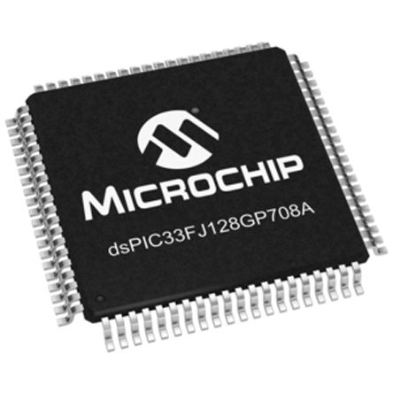 Microchip Digitaler Signalprozessor 16bit 40MIPS 16 KB 128 KB Flash TQFP 80-Pin 48 X 10/12 Bit ADC 2 0 2 0 1 2 0USB