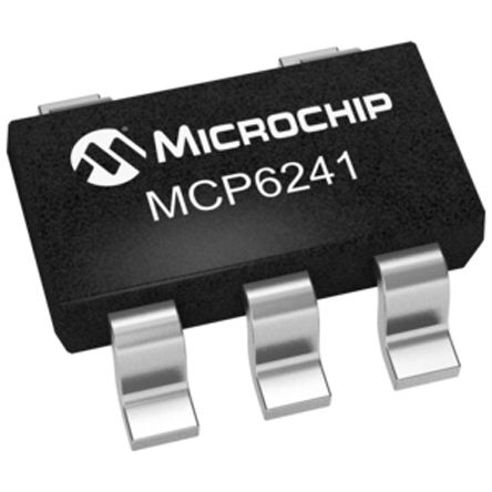 Microchip Amplificador Operacional MCP6241T-E/OT, 3, 5 V 550kHz SOT-23, 5 Pines, Entrada / Salida Rail-to-Rail