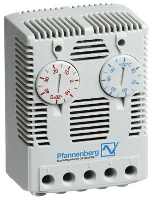 Pfannenberg FLZ Schaltschrank-Thermostat, +32 → +140 °F, Öffner, Schließer