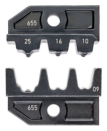 Knipex 97 Crimp-Matrizensatz, 7AWG / 4AWG Max., 10mm² / 25mm² Max., Typ Hülse, 3 Ports