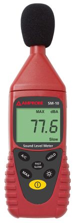 Amprobe SM 10 LCD Schallpegelmessgerät 35dB 130dB ANSI S1.4 Typ 2, IEC 651 Typ 2 0,1 DB A, C