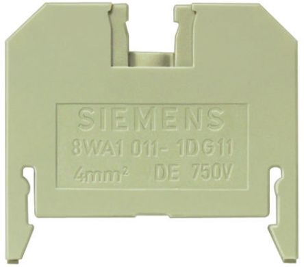 Siemens Bloc De Jonction Rail DIN 8WA, 4mm², A Visser, Marron