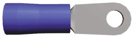 TE Connectivity PLASTI-GRIP Ringkabelschuh, Isoliert, Vinyl, Blau, Aussen ø 12.7mm, Innen ø 4.34mm, Max. 16.77mm², M4