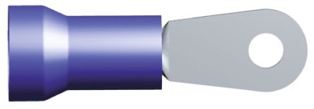 TE Connectivity PLASTI-GRIP Ringkabelschuh, Isoliert, Vinyl, Blau, Max. 16.77mm², M5