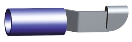 TE Connectivity Knife Disconnect Splice Connector, Blue, Insulated, Tin 16 → 14 AWG