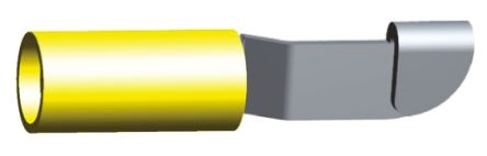 TE Connectivity PIDG Kabelspleißverbinder, Messertrennung, Gelb, 12→ 10 AWG, Ø 7.137mm, Ges.L 32mm