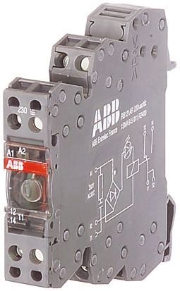 ABB 接口继电器, R600系列, 线圈电压 48V 交流/直流, 触点配置 双刀双掷, DIN 导轨