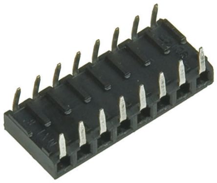 Molex Connecteur Femelle Pour CI, 7 Contacts, 1 Rangée, 2.54mm, Traversant, Angle Droit
