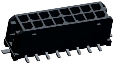 Molex Micro-Fit 3.0 Leiterplatten-Stiftleiste Gerade, 16-polig / 2-reihig, Raster 3.0mm, Kabel-Platine,