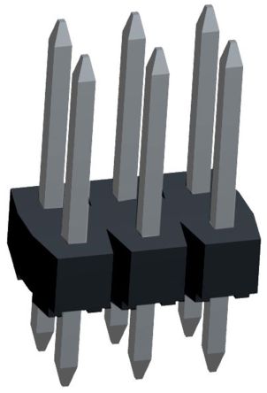 Molex C-Grid III Stiftleiste Gerade, 6-polig / 2-reihig, Raster 2.54mm, Kabel-Platine, Lötanschluss-Anschluss, 3.0A,