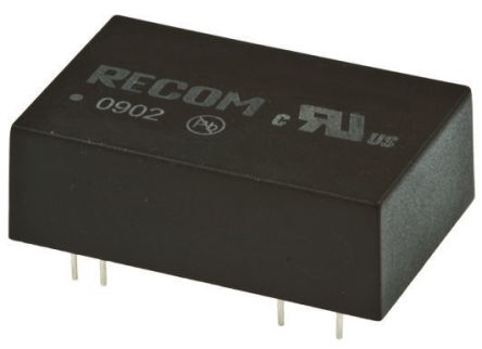 Recom DCDC转换器, REC3系列, 9 → 36 V 直流输入, 15V 直流输出, 3W