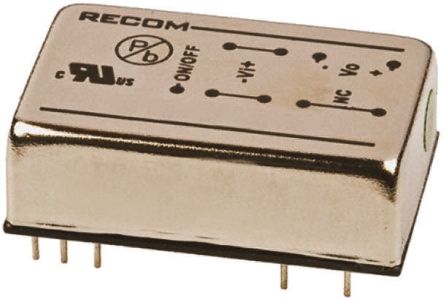 Recom RP08-AW DC/DC-Wandler 8W 24 V Dc IN, 3.3V Dc OUT / 2.4A 1.6kV Dc Isoliert