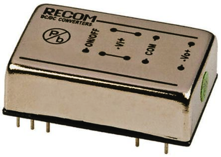 Recom RP08-AW DC/DC-Wandler 8W 24 V Dc IN, ±5V Dc OUT / ±800mA 1.6kV Dc Isoliert