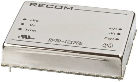 Recom RP30-E DC/DC-Wandler 30W 12 V Dc IN, 12V Dc OUT / 2.5A 1.6kV Dc Isoliert