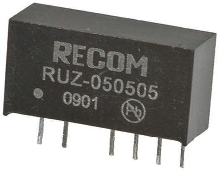 Recom RUZ DC/DC-Wandler 2W 5 V Dc IN, 5V Dc OUT / 200mA 3.2kV Ac Isoliert