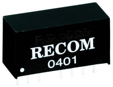 Recom R05P DC-DC Converter, ±5V Dc/ ±200mA Output, 4.5 → 5.5 V Dc Input, 2W, Through Hole, +85°C Max Temp -40°C