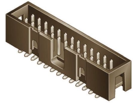 Amphenol Communications Solutions Quickie Leiterplatten-Stiftleiste Gewinkelt, 8-polig / 2-reihig, Raster 2.54mm,