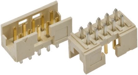 Amphenol Communications Solutions Minitek Leiterplatten-Stiftleiste Gerade, 4-polig / 2-reihig, Raster 2.0mm,