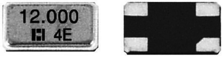 Hosonic 13MHz Quarz, Oberflächenmontage, ±20ppm, 20pF, B. 3.5mm, H. 1mm, L. 6mm, SMD, 4-Pin