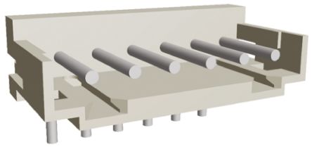 TE Connectivity AMP CT Leiterplatten-Stiftleiste Gewinkelt, 6-polig / 1-reihig, Raster 2.0mm, Kabel-Platine,